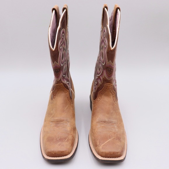 Ariat Womens Quickdraw Western Boots Cowboy Size 6.5B US Square-Toe Embroidered - Picture 2 of 8
